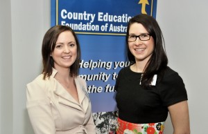 Monica Quan (left) at the 2013 CEF conference with fellow committee member Kim Gosling
