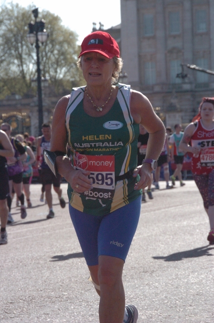 Helen Dugdale from Narrabri CEF, running the London Marathon