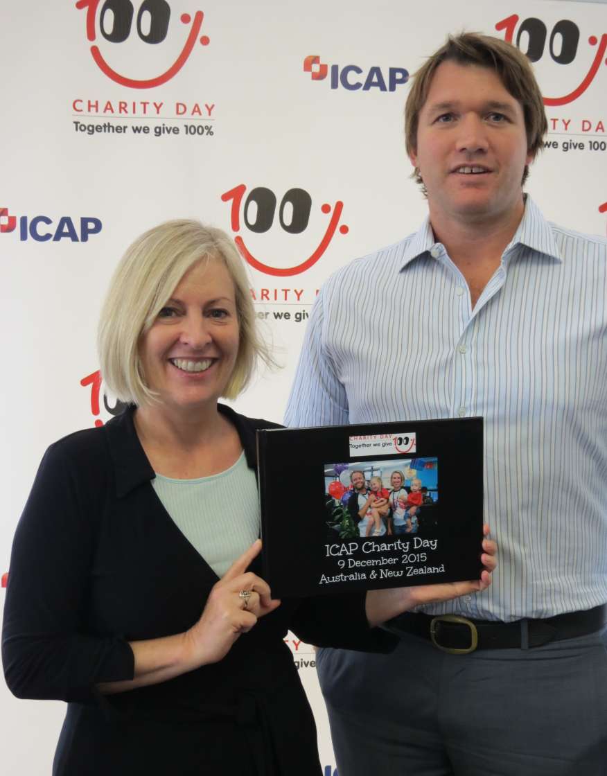 CEF CEO Sarah Taylor with Mark Owens from ICAP Australia.