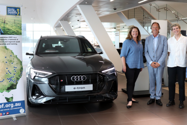 CEF visit to Melbourne Audi dealership with scholarship recipient