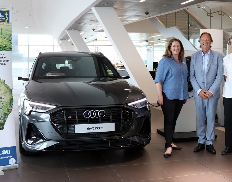 CEF visit to Melbourne Audi dealership with scholarship recipient
