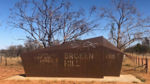 Broken Hill iron town sign