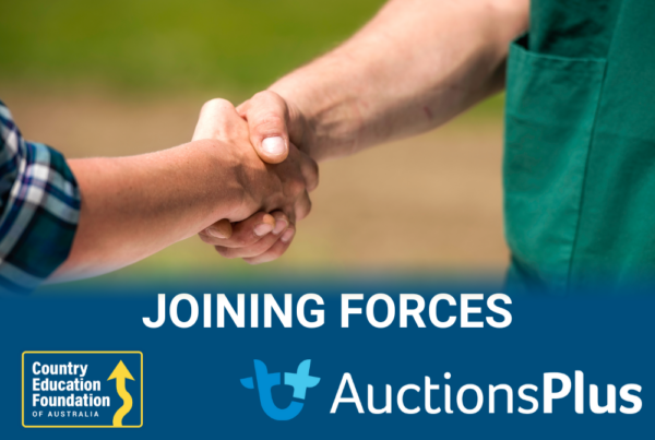 AuctionsPlus has partnered with the Country Education Foundation of Australia.