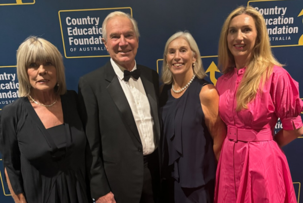 CEF Board Directors Katie Walker, Nick Burton Taylor, Julia Burton Taylor and Peita Burton Taylor at the 'Hand to the Land' fundraiser in Sydney on Saturday 16th March.