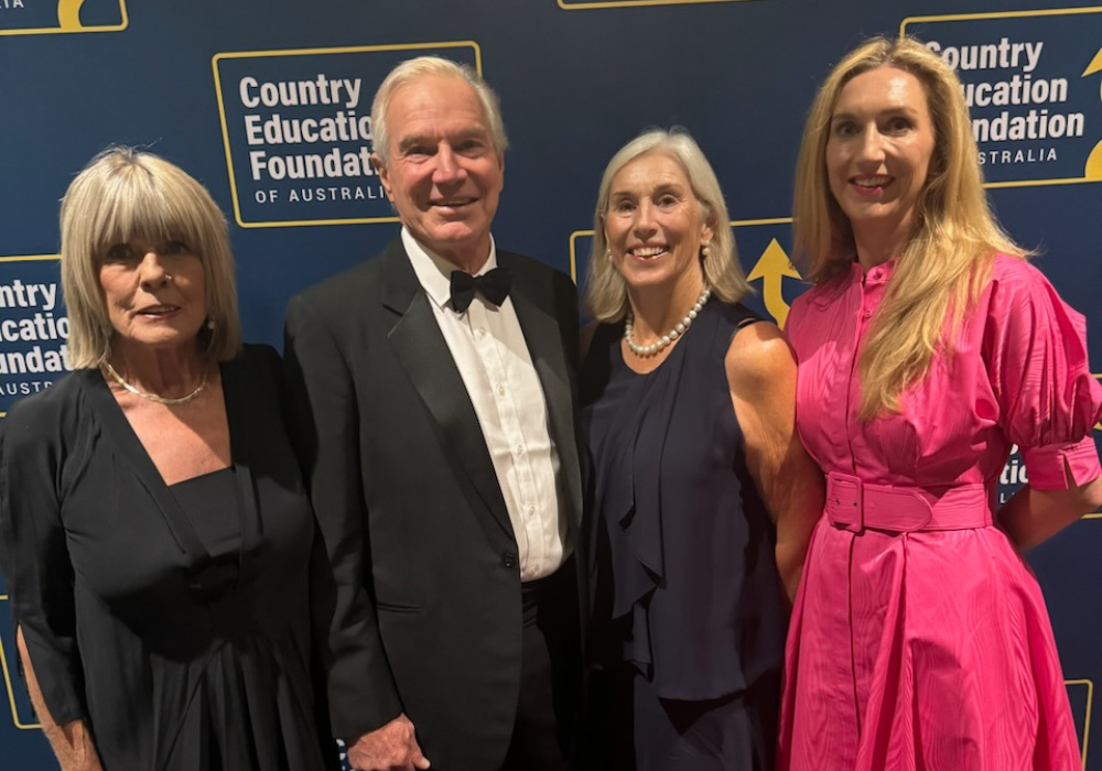 CEF Board Directors Katie Walker, Nick Burton Taylor, Julia Burton Taylor and Peita Burton Taylor at the 'Hand to the Land' fundraiser in Sydney on Saturday 16th March.
