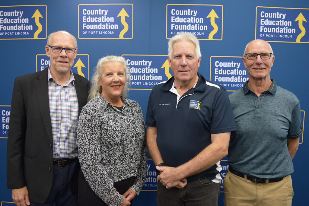 CEF Port Lincoln Committee Members Rob Donaldson, Susan Hooker, Greg Barry and Brian Gabb.