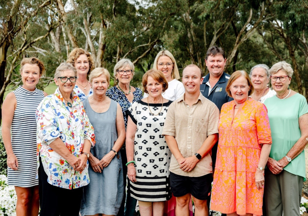 Lachie Barrett, bottom row, second from right, with the rest of the Country Education Foundation of Orange committee.