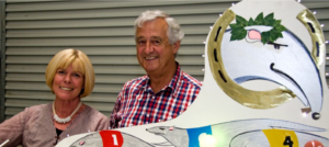 Katie Walker, who was then President of CEF Yass Valley, with then Vice President, Norm Bolitho, at an event in Yass in 2006.