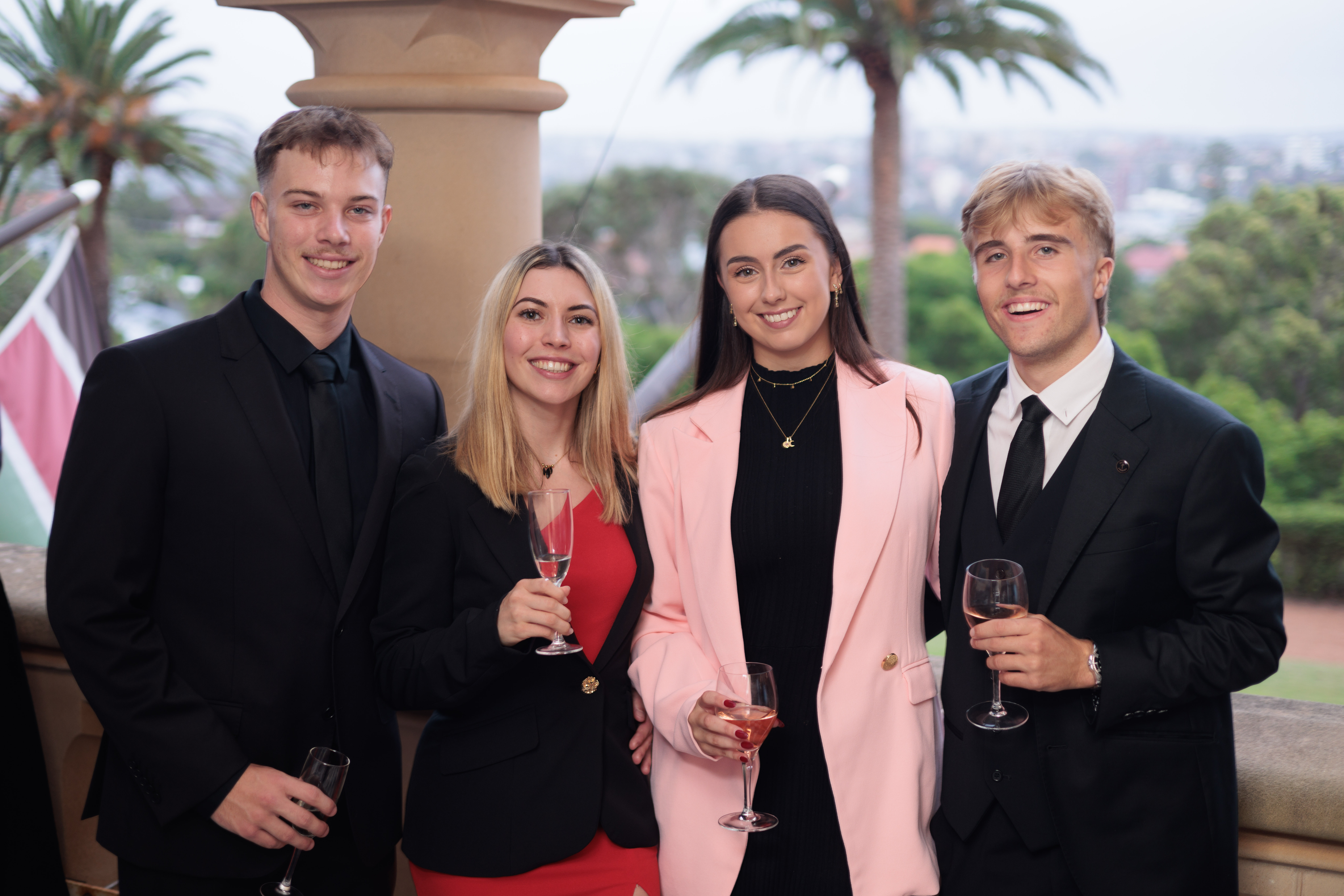 Isabella Webster, 2024 ICMS scholar, second from right, with other students at ICMS scholarship presentation.