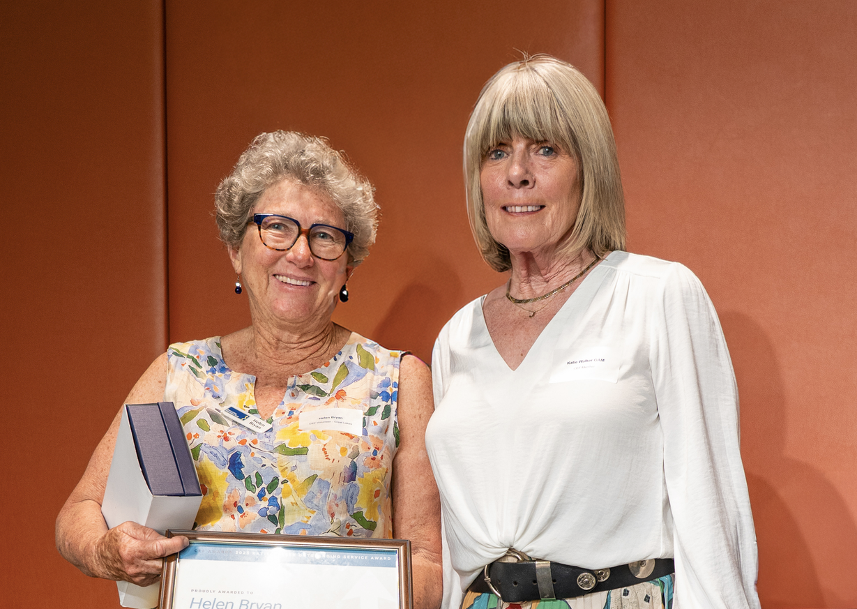 Helen Bryan – our 2025 Katie Walker Outstanding Service Award recipient